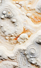 3d abstract wavy bubbles background, abstract gypsum panel for painting or interior Art. Generative AI