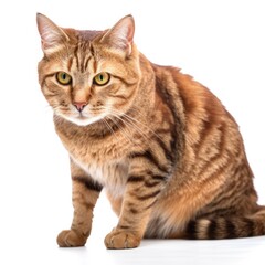 Highlander cat cat isolated on white background. Generative AI