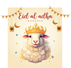 Happy eid mubarak vector illustration