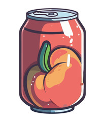 Fresh organic tomato in container, a healthy meal icon