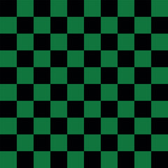 Checkerboard Pattern Seamless Background with Swatches. Green and black