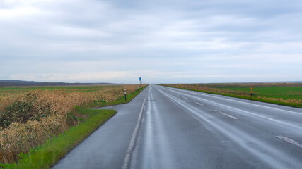 日本海オロロンラインとサロベツ原野1（雨天）