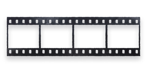 Film strip paper cut-out isolated on transparent background