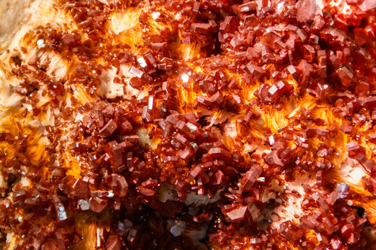 Texture of the vanadinite mineral