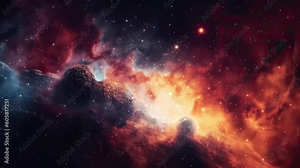 Wall mural galaxy and nebula. abstract space background. endless universe with stars and galaxies in outer spac