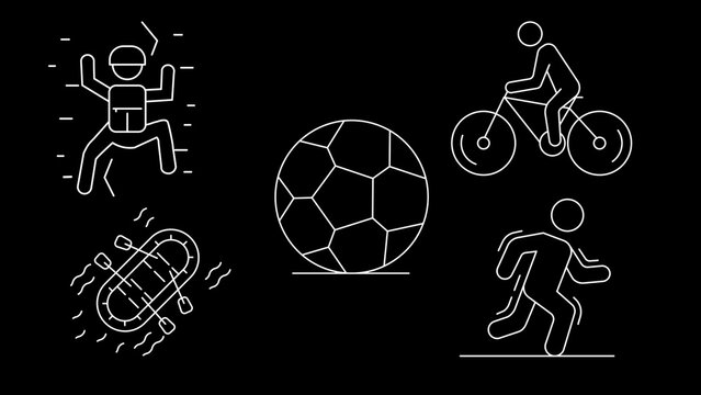 Sport and Fitness Line Icons
