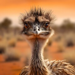 Majestic Emu in the Golden Outback