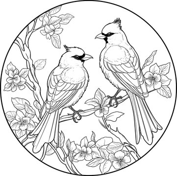 Birds Illustration In Cycle