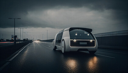 Fototapeta na wymiar Autonomous Mobility Future Vehicle for Sustainable Digital Transportation
