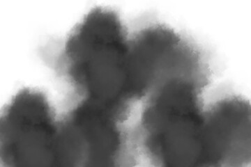 Fototapeta premium dark black smoke isolated on transparent white background. PNG smoke