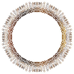 Round vintage frame with victorian style