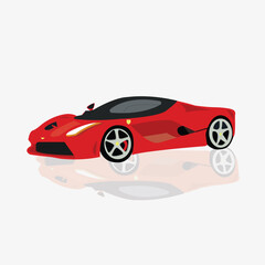 red sports car vector | Sports car illustration |