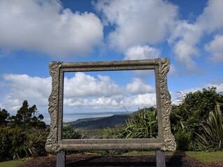 frame and sky with clouds