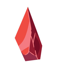 crystal gemstone color red icon