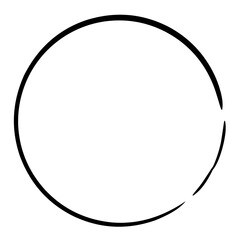 Circle border, grunge circle brush