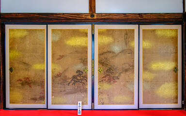 京都、上徳寺の襖絵