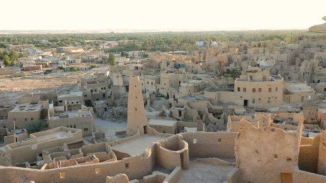 Beautiful view of the Old town of Siwa Oasis in Siwa, Egypt