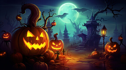 Fototapeta na wymiar Halloween celebration background