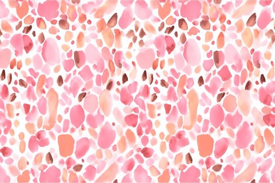 background seamless playful hand painted watercolor light pastel pink leopard print fabric pattern abstract cute spotted animal fur background texture girl s birthday baby shower or n generative ai
