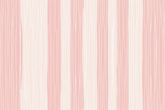 background seamless playful hand drawn light pastel pink pin stripe fabric pattern cute abstract geometric wonky vertical lines background texture girls birthday baby shower or nurser generative ai