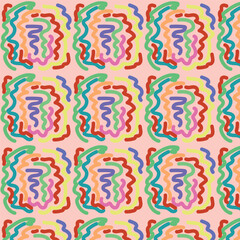 Seamless pattern in doodle style. Vector design for fabric, packaging, wallpaper.