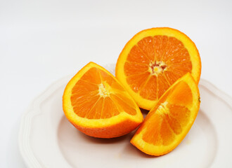 oranges on a plate