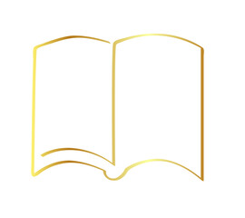 simple vector gold golden sketch book single one line art, continuous