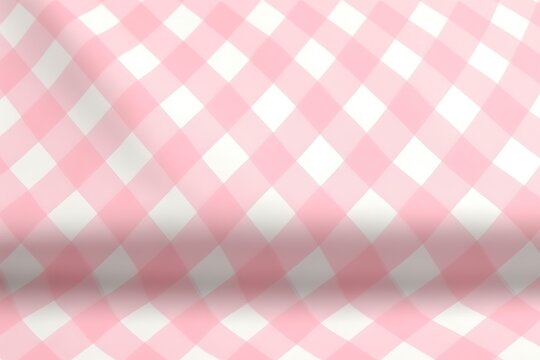 Wallpaper For Seamless Diagonal Gingham Checker Pattern In Pastel Pink And White Contemporary Light Barbiecore Linen Textured Diamond Background Baby Girl S Trendy Striped Checks Textile Generative Ai