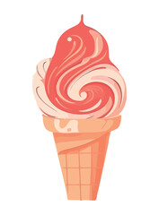 Sweet summer snack ice cream cone