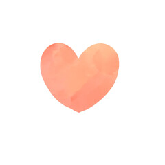 水彩の手描きハート