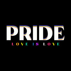 Naklejka na ściany i meble Fondo cuadrado sobre el movimiento lgbtq el mes pride amor es amor sobre fondo negro ideal para foto de perfil 