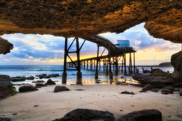 CHB Cave behind jetty