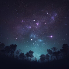 Céu estrelado noite