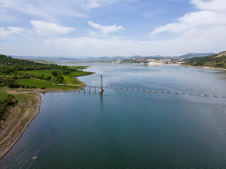 Aerial view of Studen Kladenets Reservoir, Bulgaria