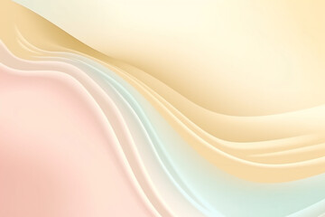 Pink and yellow waves background. Generative AI
