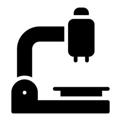 microscope glyph icon