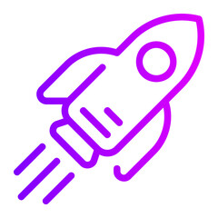 rocket gradient icon