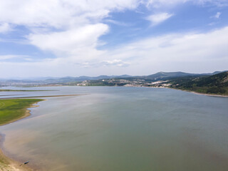 Aerial view of Studen Kladenets Reservoir, Bulgaria