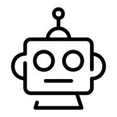 Fototapeta premium robot line icon