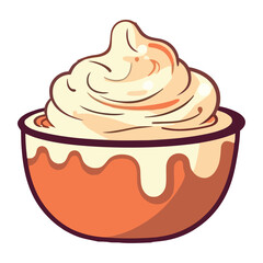 cupcake with whipped cream decoration