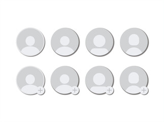 Profil or User icon, simple set user profile social media icon. icon contact vector, user profile icon vetor illustration. User login, Human person symbol.