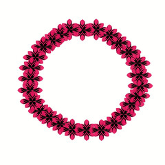 frame made of red beads