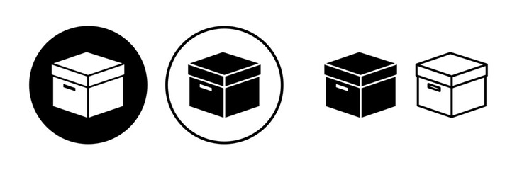 Box icon vector. Box sign. delivery package. parcel box.