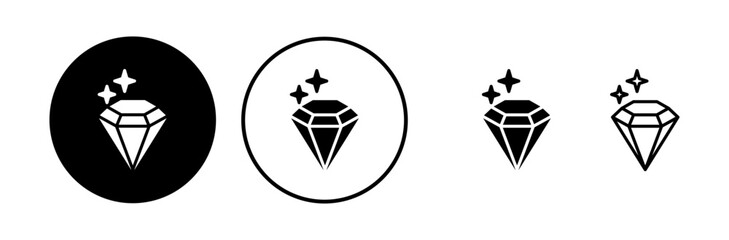 Diamond icon vector. gem icon. crystal stone