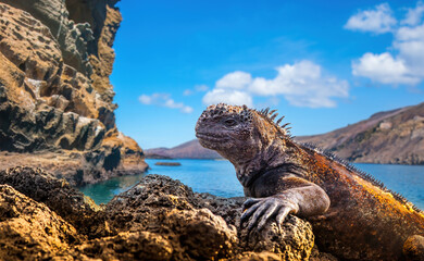 Ecuador. The Galapagos Islands. Beaches of the Galapagos Islands. Pacific Ocean. Animals of the...