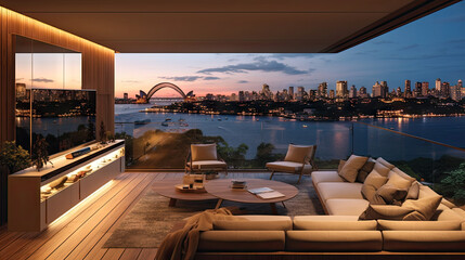 Obraz premium Sydney Luxury Penthouse balcony