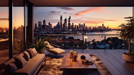 Naklejka premium Sydney Luxury Penthouse balcony