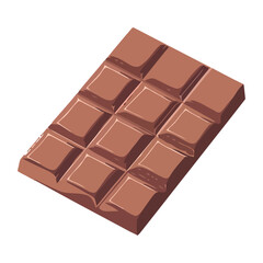 A broken slice of dark chocolate