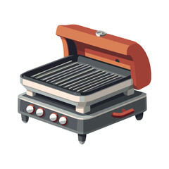 Grilled meat on barbecue, summer heat sizzles