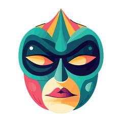 Halloween costume icon design, women mask portrait